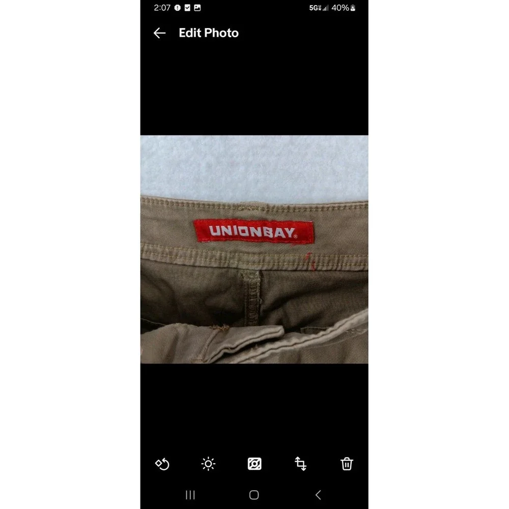 Union Bay Flex Waist Cargo Shorts Men's Size 42 Tan * - Picture 9 of 11